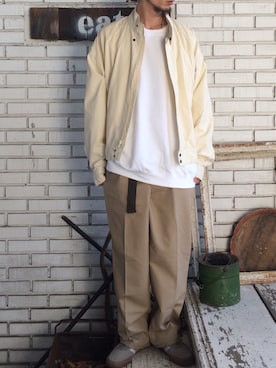 「RED KAP（レッドキャップ）のアイテム（チノパンツ）」を使った、eat_cameさん（メンズ・180cm）の秋コーディネート