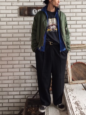 「Kappa（カッパ）のアイテム」を使った、eat_cameさん（メンズ・180cm）の秋コーディネート