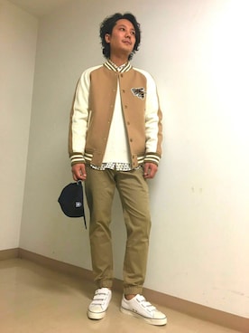 「BLACK LABEL CRESTBRIDGE（ブラックレーベル・クレストブリッジ）のアイテム（ブルゾン）」を使った、Ryomaさん（メンズ・169cm）の秋コーディネート