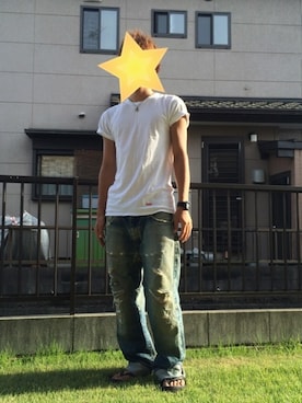 「N.HOOLYWOOD（N.ハリウッド）のアイテム（サンダル）」を使った、それもまた一興さん（メンズ・171cm）の夏コーディネート