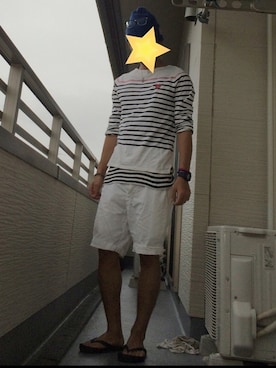 「N.HOOLYWOOD（N.ハリウッド）のアイテム（サンダル）」を使った、それもまた一興さん（メンズ・171cm）の夏コーディネート