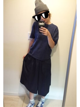 「SHIPS JET BLUE（シップスジェットブルー）のアイテム（トップス）」を使った、yucco819xxx♡さん（レディース・156cm）の秋コーディネート