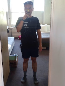 「fragment design（フラグメントデザイン）のアイテム（Tシャツ/カットソー）」を使った、weekend.palさん（メンズ・180cm）の夏コーディネート