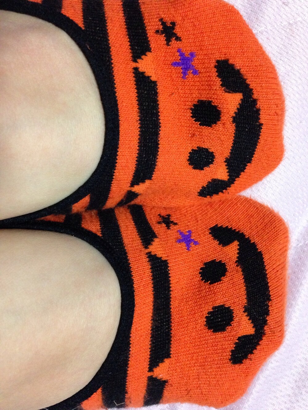 「くつした、おばけ、オレンジ、WEAR HALLOWEEN 2014」｜「しまむらのアイテム（ソックス/靴下、オレンジ系）」を使った、†neko†さん（レディース・143cm）の秋コーディネートの1枚目の写真