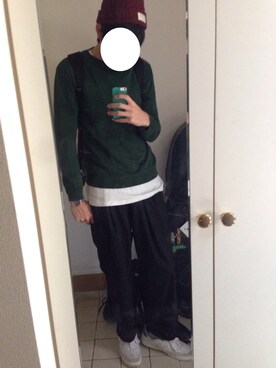 「HARE（ハレ）の２タックワイドパンツ(HARE)（その他パンツ）」を使った、ヒサさん（メンズ・176cm）の秋コーディネート