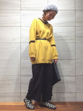 「miista（ミスタ）のアイテム」を使った、TOMOMIさん（レディース・168cm）の秋コーディネート