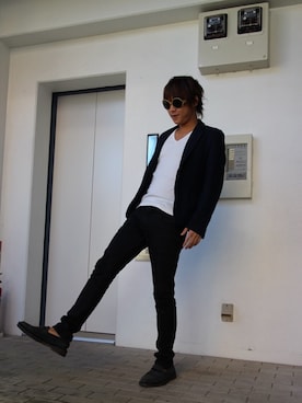 「AZUL（アズール）のアイテム」を使った、あっきーさん（メンズ・170cm）の秋コーディネート