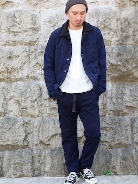 「gym master（ジムマスター）のアイテム（デニムパンツ）」を使った、INOUE（gym master）さん（メンズ・170cm）の秋コーディネート