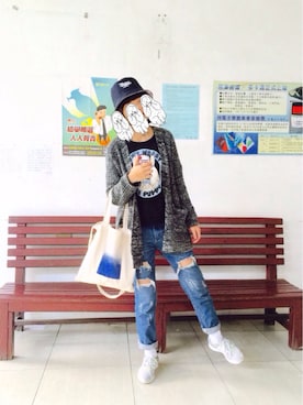 「Provocateur /// 煽動者（プログォケイター）のアイテム」を使った、Lizz   Hsuさん（レディース・163cm）の冬コーディネート