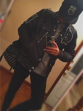 「G-STAR RAW（ジースターロゥ）のアイテム（スタジャン）」を使った、Kensiro.さん（メンズ・170cm）の秋コーディネート