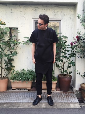 「COMMON PROJECTS（コモンプロジェクト）のアイテム（シューズ）」を使った、Rui Oさん（メンズ・176cm）の夏コーディネート