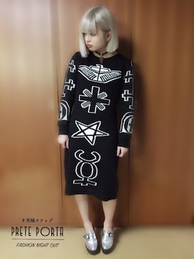 「茨城スナップ」｜「アイテム（ワンピース/ドレス）」を使った、TIMMYさん（レディース・159cm）の冬コーディネート