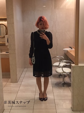 「茨城スナップ」｜「アイテム（ワンピース/ドレス）」を使った、TIMMYさん（レディース・159cm）の秋コーディネート