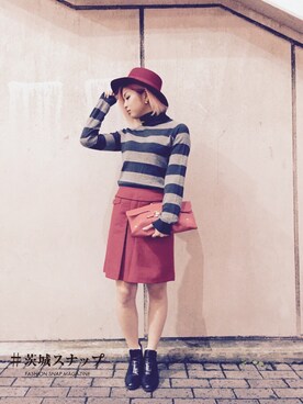 「茨城スナップ」｜「アイテム（帽子）」を使った、TIMMYさん（レディース・159cm）の秋コーディネート