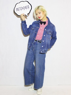 「茨城スナップ」｜「アイテム（ジャケット/アウター）」を使った、TIMMYさん（レディース・159cm）の春コーディネート