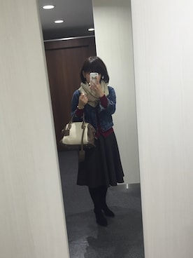 「RED CARD TOKYO（レッドカード）のアイテム（ジャケット/アウター）」を使った、よっちさん（レディース・153cm）の秋コーディネート