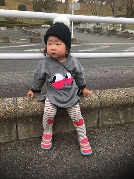 RIRIさん（キッズ・80cm）の秋コーディネート