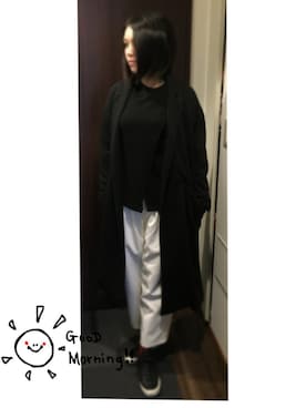 「ディーゼル」｜「アイテム（チェスターコート）」を使った、misaさん（レディース・168cm）の冬コーディネート