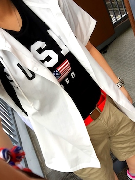 「アイテム（チョーカー）」を使った、riiano◡̈⃝︎⋆︎*さん（レディース・163cm・20代）の夏コーディネート