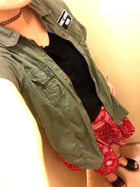 「アイテム（チョーカー）」を使った、riiano◡̈⃝︎⋆︎*さん（レディース・163cm・20代）の夏コーディネート