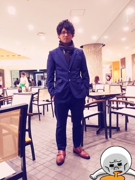 「TOMMY（トミー）のアイテム（テーラードジャケット）」を使った、おけんさん（メンズ・166cm）の冬コーディネート