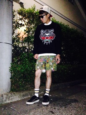 「JULIEN DAVID（ジュリエンデビッド）のアイテム（帽子）」を使った、KEN(GA)さん（メンズ・170cm）の夏コーディネート