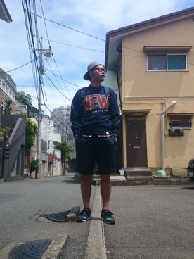 「ADAM ET ROPE'（アダムエロペ）のアイテム（キャップ）」を使った、ざキさん-2016さん（メンズ・178cm）の春コーディネート
