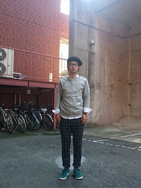 「1人ベレー帽総会」｜ざキさん-2016さん（メンズ・178cm）の秋コーディネート