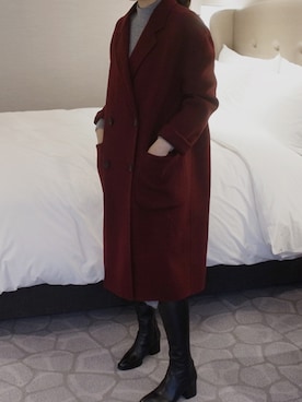 「11am」｜「アイテム（チェスターコート）」を使った、holicholicさん（レディース・160cm）の秋コーディネート