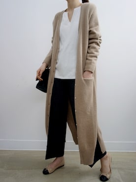 「ロングカーディガン」｜holicholicさん（レディース・160cm）の冬コーディネート