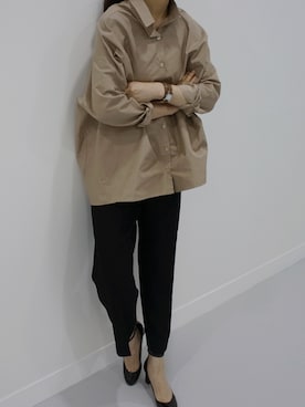 「スラックスパンツ」｜holicholicさん（レディース・160cm）の冬コーディネート