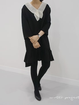 「プリーツ」｜holicholicさん（レディース・160cm）の冬コーディネート