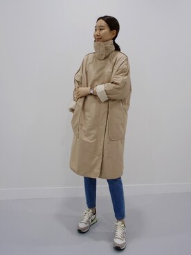 「配色」｜「アイテム（その他アウター）」を使った、holicholicさん（レディース・160cm）の冬コーディネート