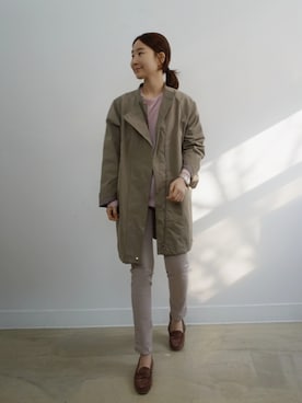 「アイテム（モッズコート、ベージュ系）」を使った、holicholicさん（レディース・160cm）の冬コーディネート