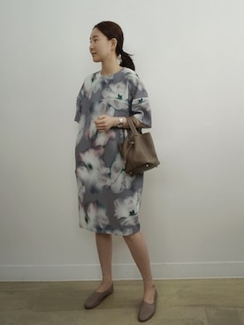 「ルーズフィット」｜「アイテム（ワンピース/ドレス）」を使った、holicholicさん（レディース・160cm）の春コーディネート