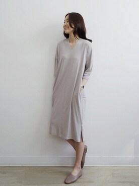 「ルーズフィット」｜「アイテム（ワンピース/ドレス）」を使った、holicholicさん（レディース・160cm）の春コーディネート