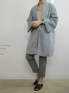 「新作」｜「アイテム（ノーカラージャケット）」を使った、holicholicさん（レディース・160cm）の春コーディネート