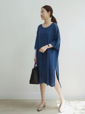 「ルーズフィット」｜「アイテム（ワンピース/ドレス）」を使った、holicholicさん（レディース・160cm）の春コーディネート