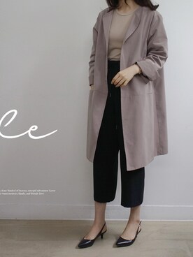 「新作」｜「アイテム（ノーカラージャケット）」を使った、holicholicさん（レディース・160cm）の春コーディネート