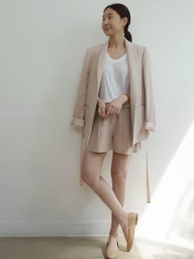 「ピンクベージュ」｜holicholicさん（レディース・160cm）の春コーディネート