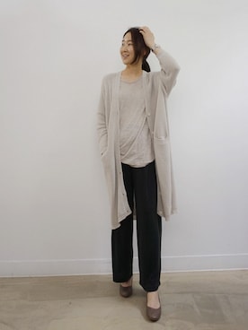 「ロングカーディガン」｜holicholicさん（レディース・160cm）の春コーディネート