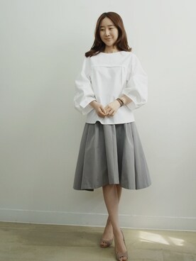 「サーキュラースカート」｜holicholicさん（レディース・160cm）の春コーディネート