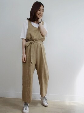 「新作」｜「アイテム（つなぎ/オールインワン）」を使った、holicholicさん（レディース・160cm）の夏コーディネート
