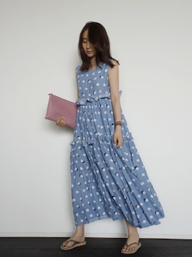 「ドット柄」｜holicholicさん（レディース・160cm）の夏コーディネート