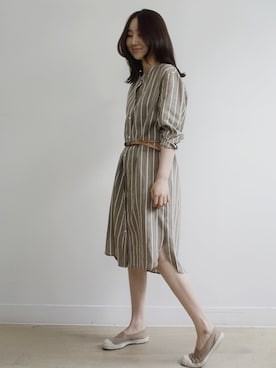 「シャツワンピース」｜holicholicさん（レディース・160cm）の夏コーディネート