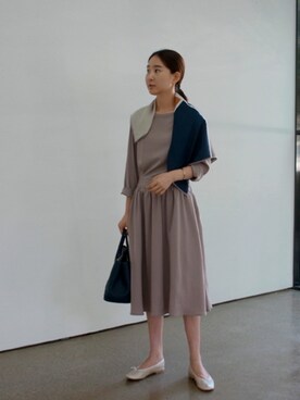 「ラウンドネック」｜holicholicさん（レディース・160cm）の秋コーディネート
