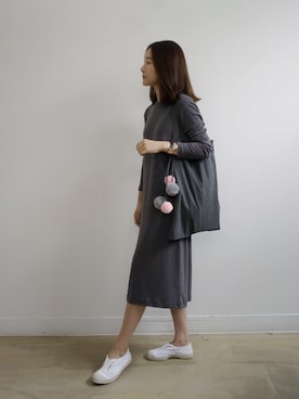 「ラウンドネック」｜holicholicさん（レディース・160cm）の秋コーディネート