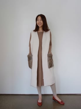 「ラビットファー」｜holicholicさん（レディース・160cm）の秋コーディネート