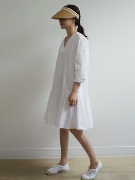 「 ホワイトワンピース」｜holicholicさん（レディース・160cm）の春コーディネート