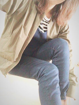 「イチゴ狩り」｜「アイテム（ブルゾン）」を使った、non**さん（レディース・157cm）の春コーディネート